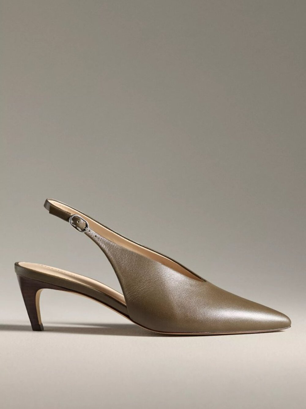 By Anthropologie Pointed-Toe Slingback Pumps heels size 8 green color